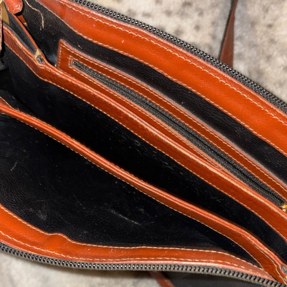 Fendi Black and Chestnut brown Leather Men’s Crossbody Bag AUTHENTIC VINTAGE - Picture 3 of 7